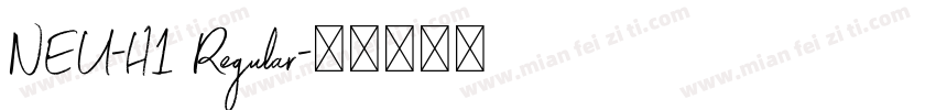 NEU-H1 Regular字体转换